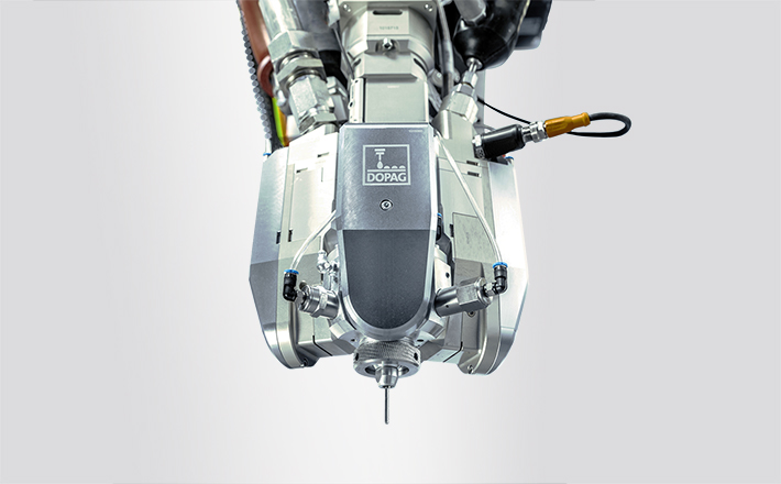 Dynamic mixing head for gasketing, bonding, sealing and potting applications DOPAG dynamic mixing head